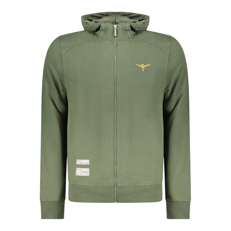 Accademia Militare Men's Verde Cotton Hoodie with Embossed Logo