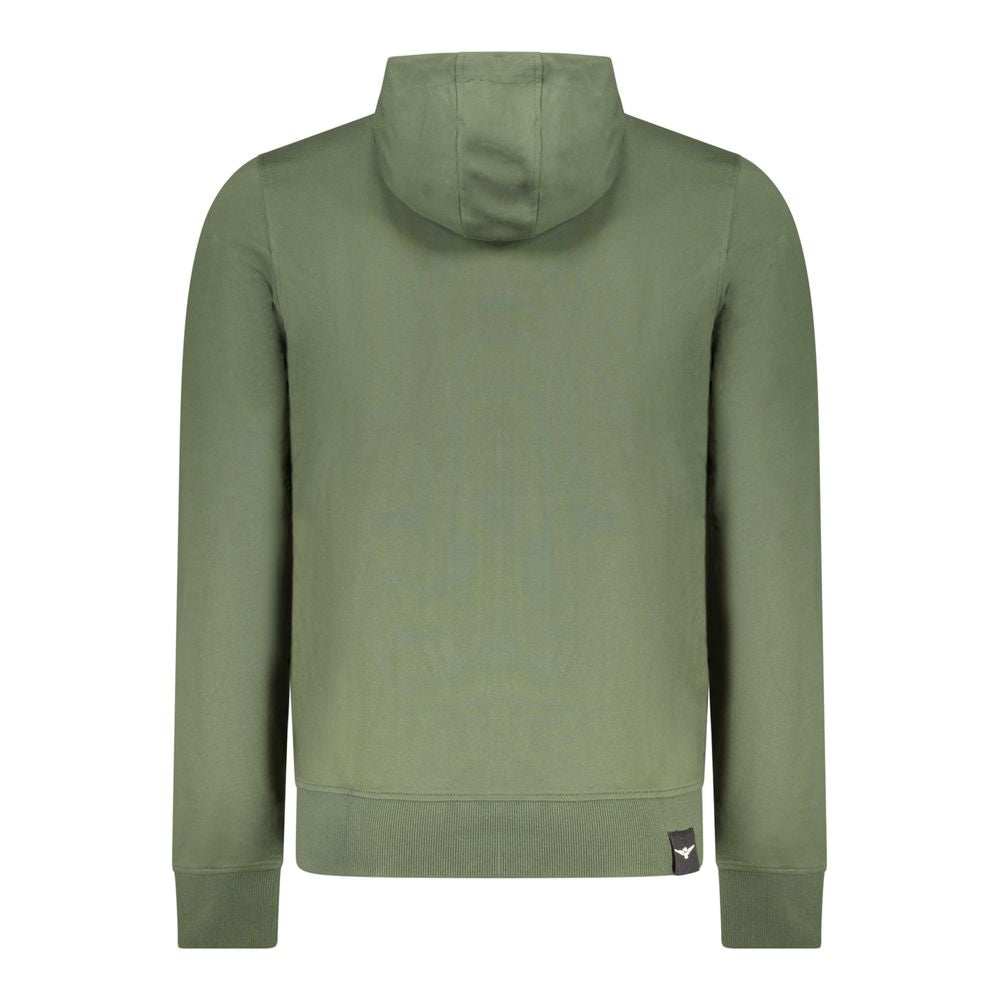 Accademia Militare Men's Verde Cotton Hoodie with Embossed Logo