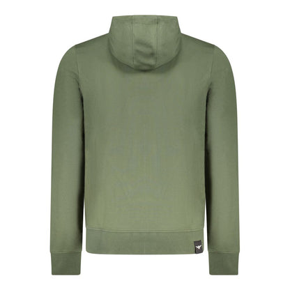 Accademia Militare Blue Cotton Men's Hoodie with Embossed Logo