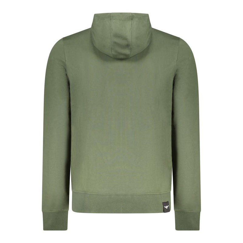 Accademia Militare Men's Verde Cotton Hoodie with Embossed Logo