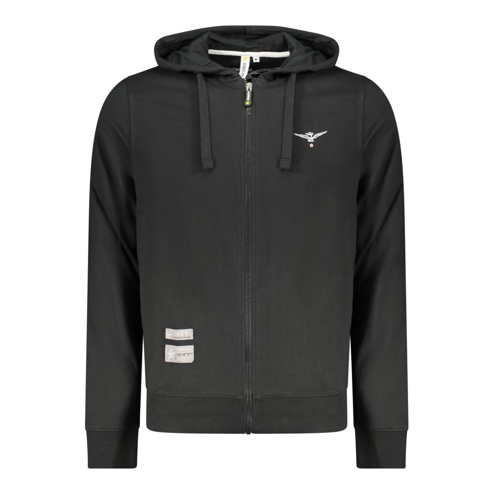 Accademia Militare Black Cotton Men's Hoodie - All-Day Comfort