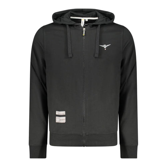 Accademia Militare Black Cotton Men's Hoodie - Stylish & Comfortable