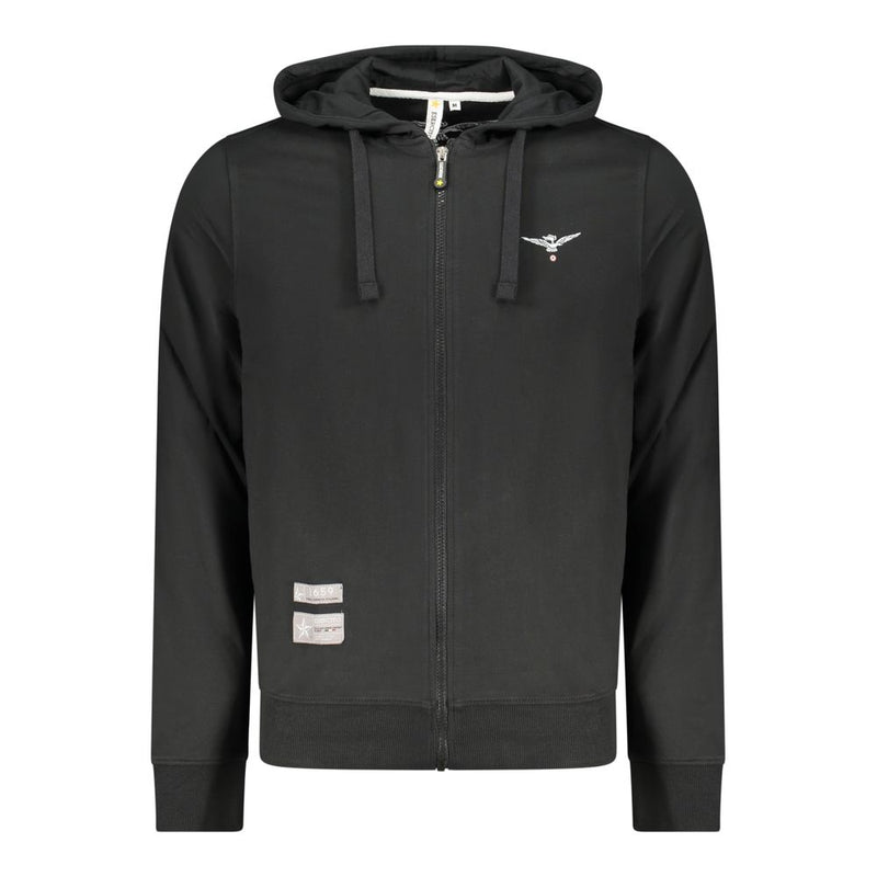 Accademia Militare Black Cotton Men's Hoodie - All-Day Comfort