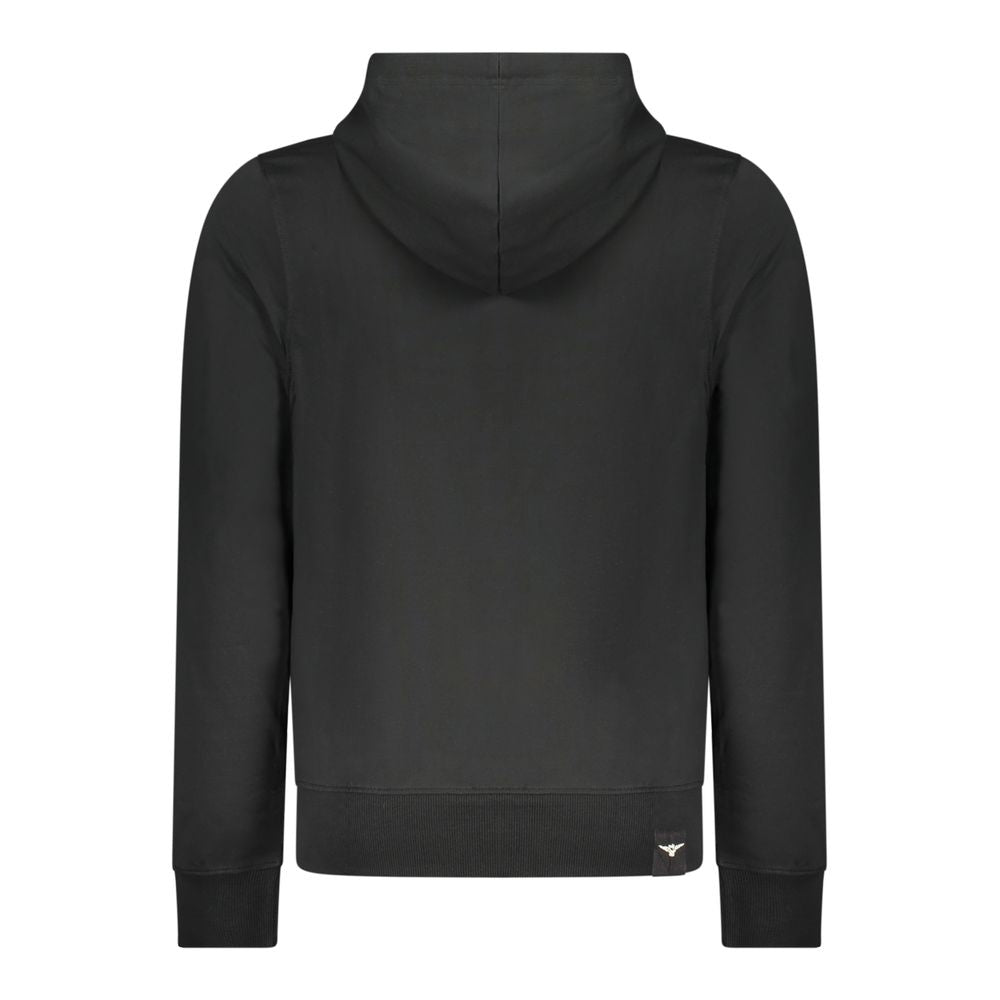 Accademia Militare Black Cotton Men's Hoodie - All-Day Comfort