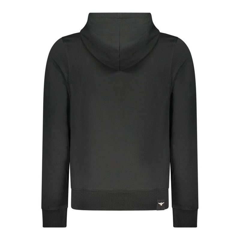 Accademia Militare Black Cotton Men's Hoodie - All-Day Comfort