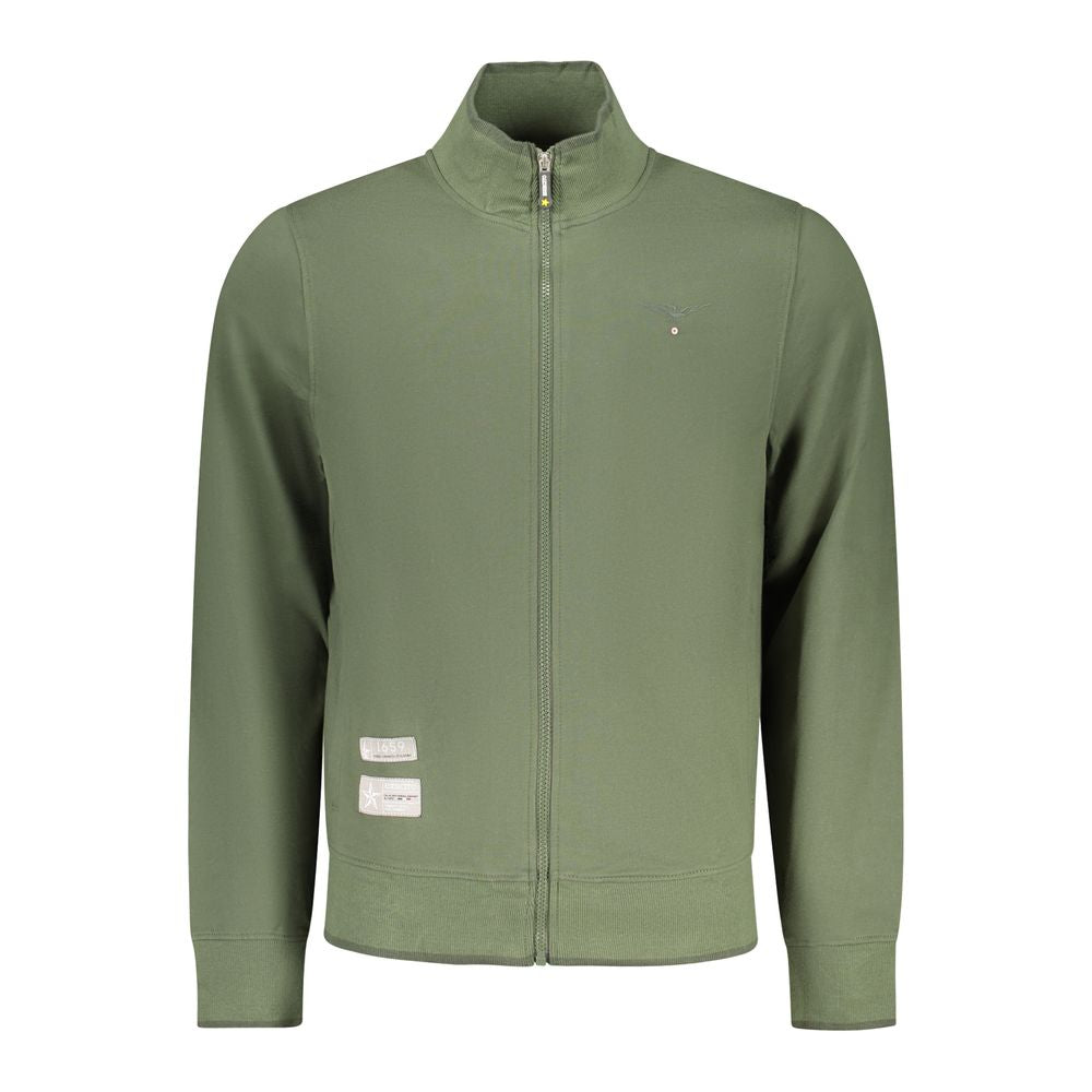 Accademia Militare Sweatshirt Vert en Coton pour Hommes - Élégant et Pratique