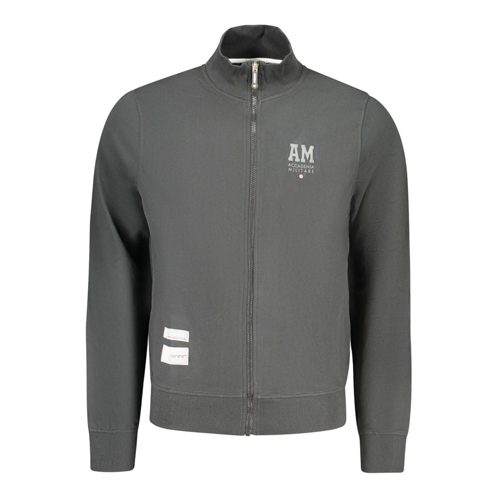 Accademia Militare Black Cotton Sweatshirt for Men - Stylish Comfort