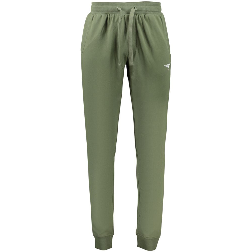Accademia Militare Green Cotton Trousers for Men - Stylish Comfort