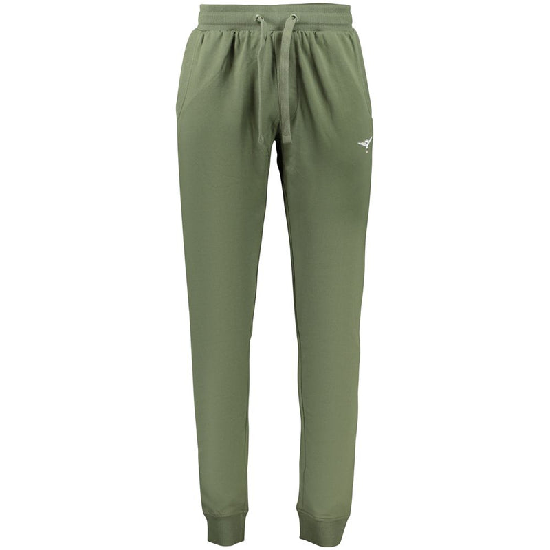Accademia Militare Men's Green Cotton Trousers - Comfortable Sportswear