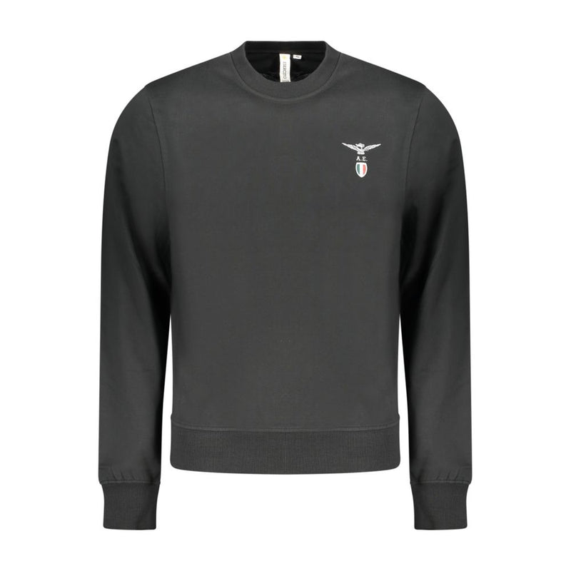 Accademia Militare Black Cotton Men's Sweatshirt - Stylish Comfort