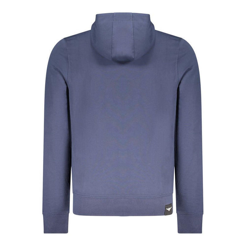 Accademia Militare Sweatshirt Homme en Coton Bleu avec Détail Zippé