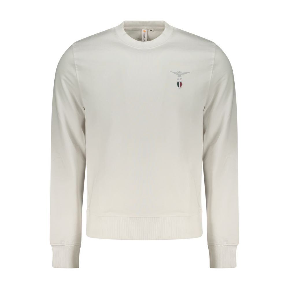 Accademia Militare Bianco Sweatshirt en Coton pour Homme - Élégance et Confort