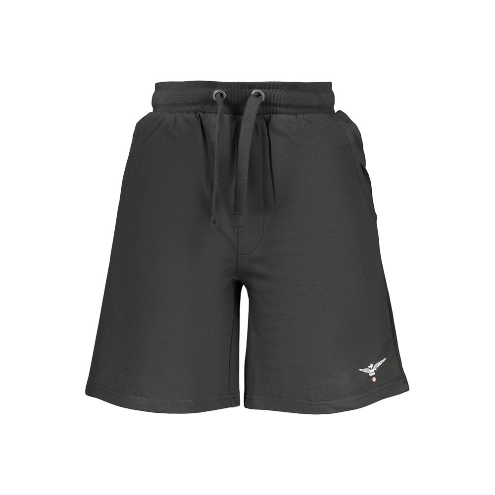 Accademia Militare Black Cotton Men’s Sports Shorts - Active Wear