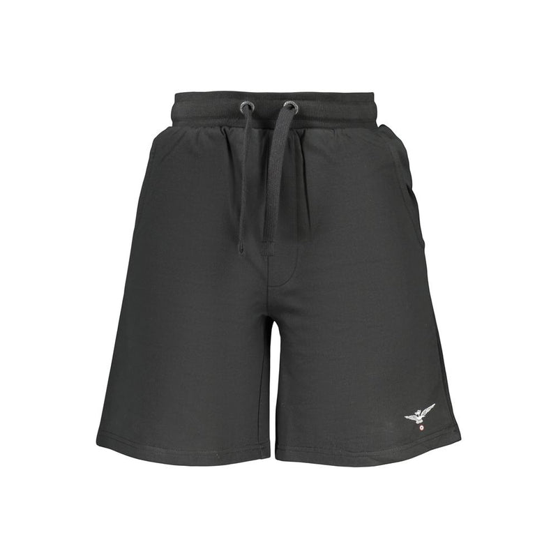 Accademia Militare Black Cotton Men’s Sports Shorts - Active Wear