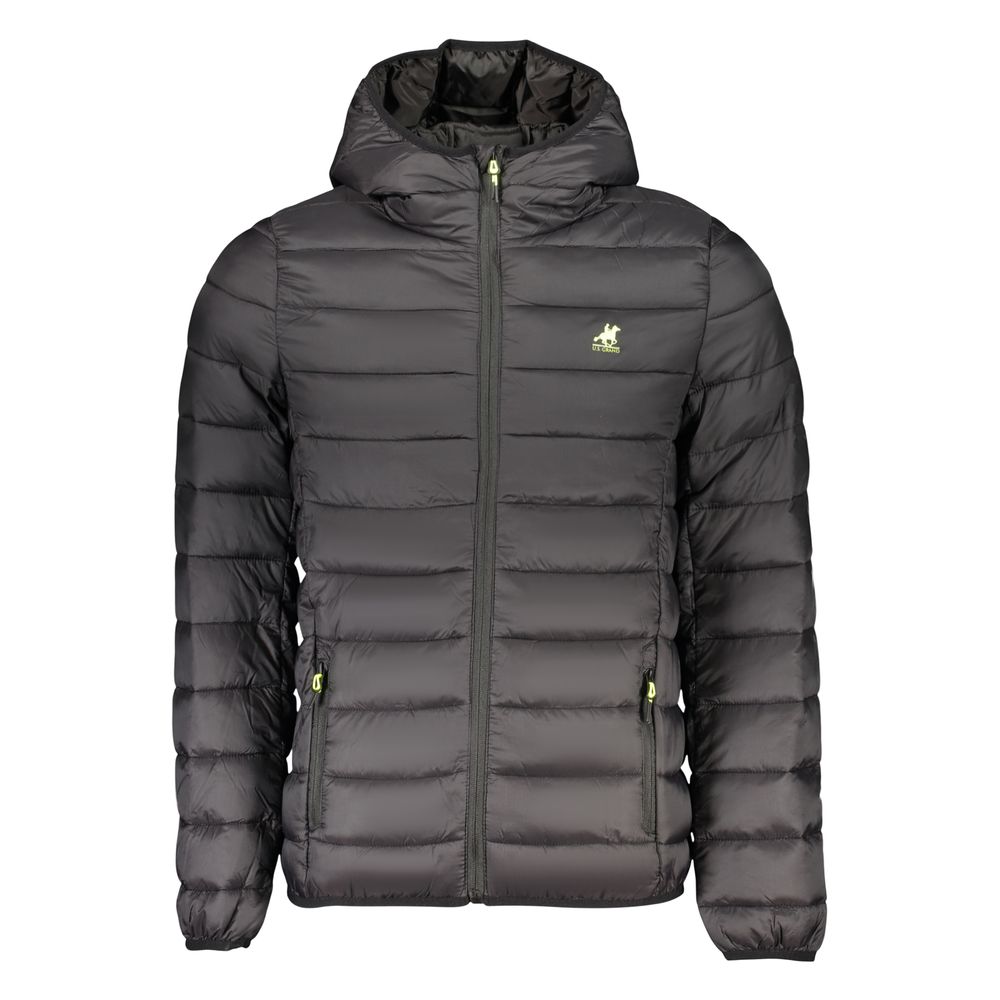 U.S. Grand Black Polyester Men's Jacket - Stylish & Functional