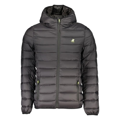 U.S. Grand Black Polyester Men's Jacket - Stylish & Functional
