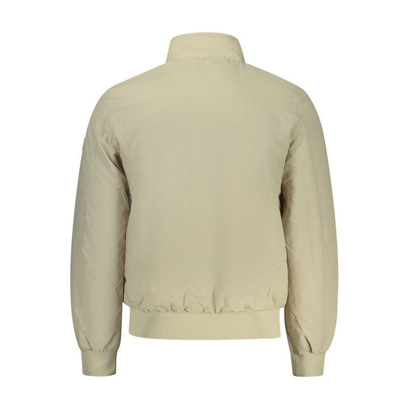 U.S. Grand Beige Polyester Men's Jacket - Stylish & Practical