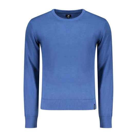 U.S. Grand Blue Cotton Men Sweater - Stylish Comfort