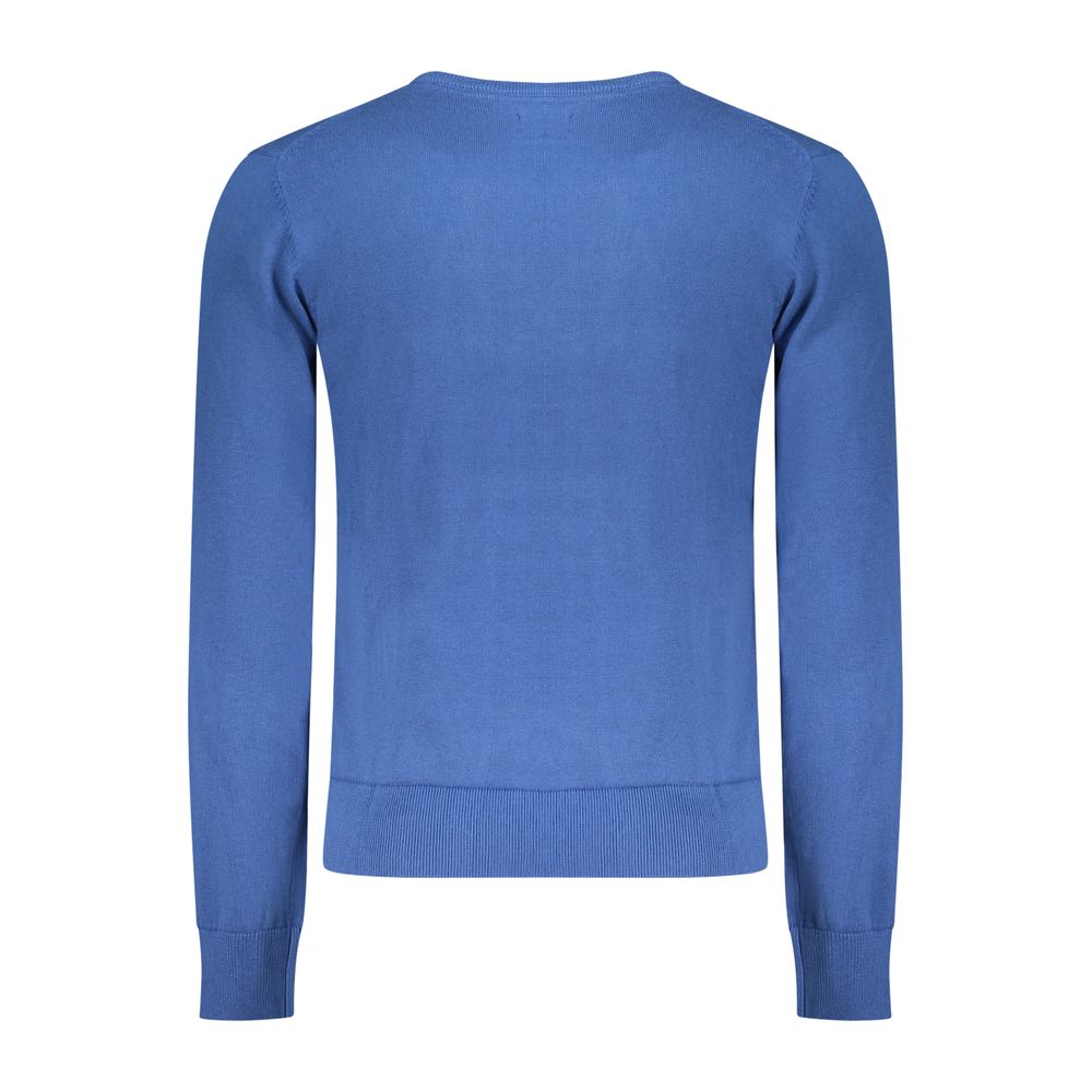 U.S. Grand Blue Cotton Men Sweater - Stylish Comfort