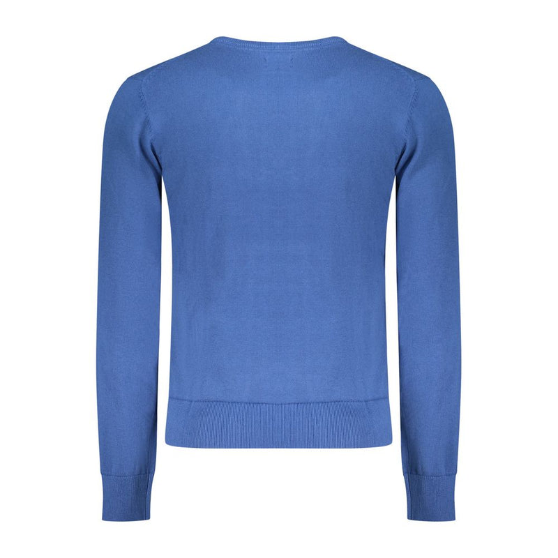 U.S. Grand Blue Cotton Men Sweater - Stylish Comfort