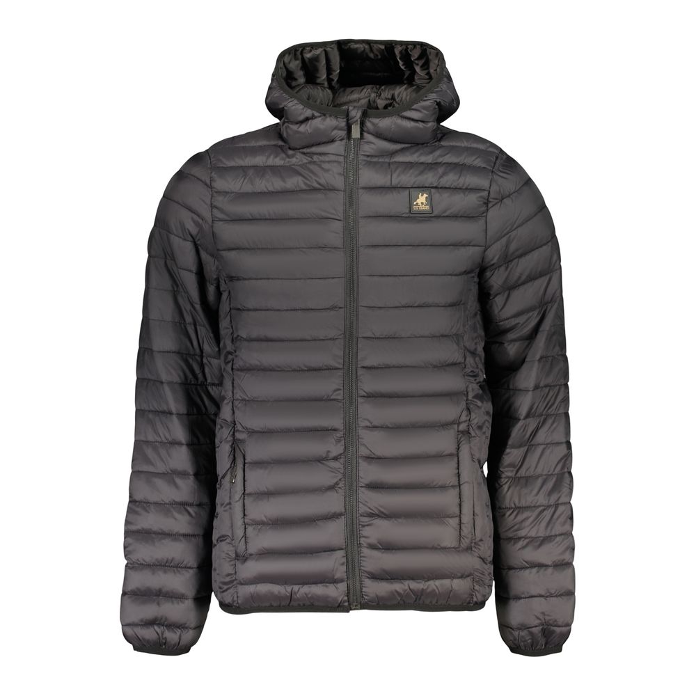 U.S. Grand Black Polyester Men's Jacket - Stylish & Insulated