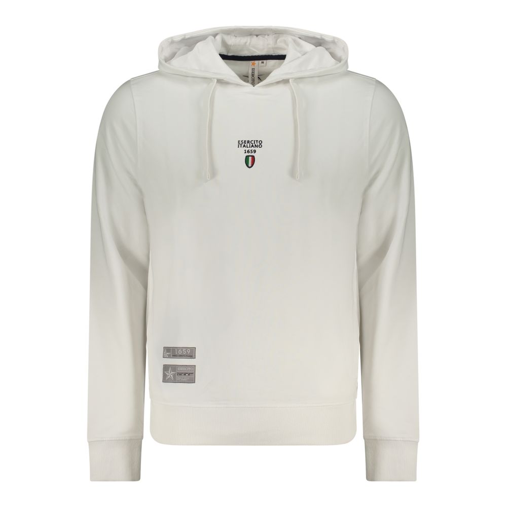 Accademia Militare White Cotton Men's Hoodie - Stylish Comfort