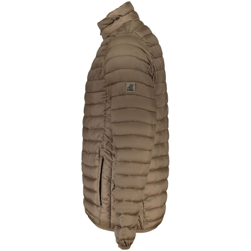 U.S. Grand Brown Polyester Men's Jacket - Stylish & Practical