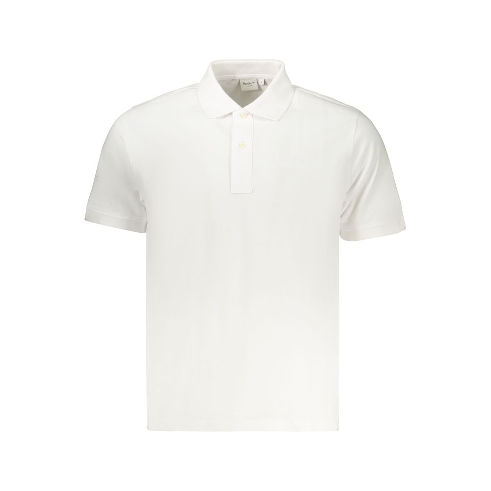 Pepe Jeans White Cotton Men Polo Shirt - Stylish & Sustainable