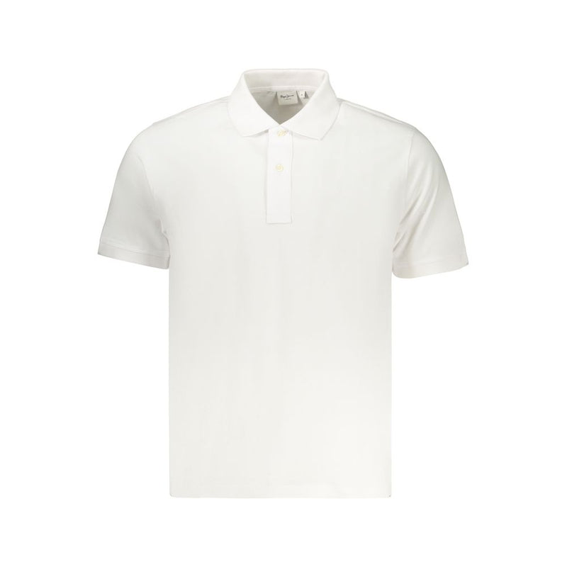 Pepe Jeans White Cotton Men Polo Shirt - Stylish & Sustainable