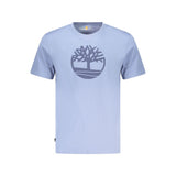 Timberland Blue Cotton Men's T-Shirt - Sustainable Style