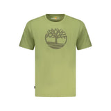 Timberland Green Cotton Men's Shirt - Casual Short Sleeve Tee