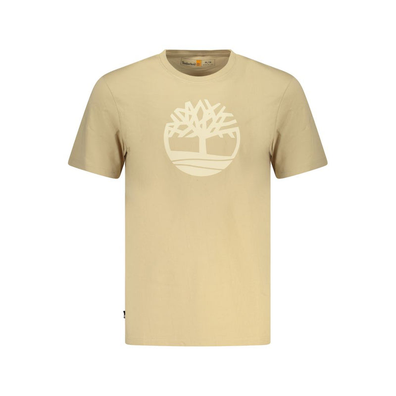 Timberland Beige Cotton Men’s Short-Sleeve T-Shirt