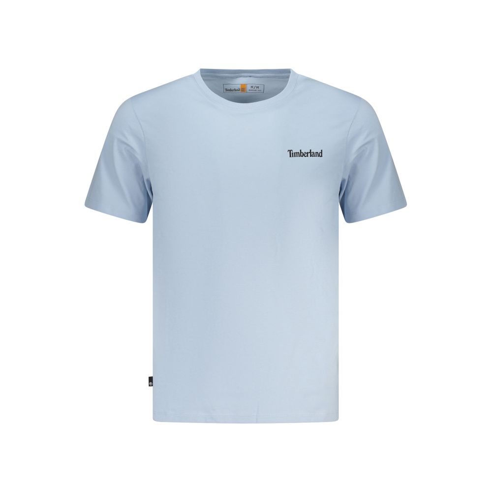Timberland Azzurro Cotton Men's T-Shirt - Eco-Friendly Style