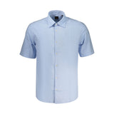 Chemise homme en coton Hugo Boss Azzurro