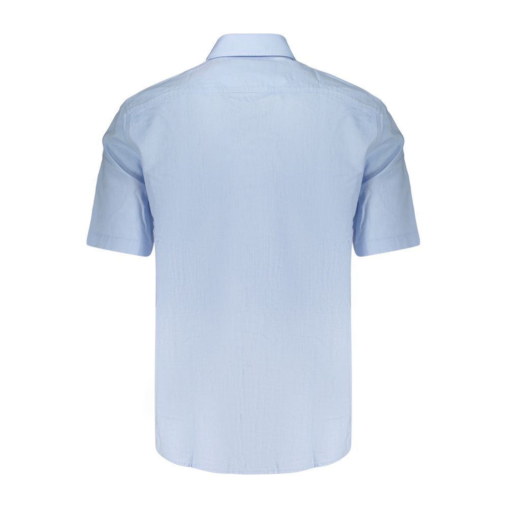 Chemise homme en coton Hugo Boss Azzurro
