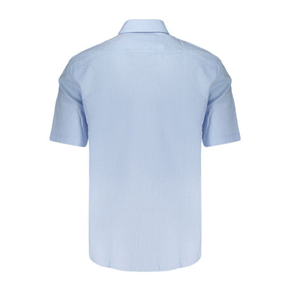 Chemise homme en coton Hugo Boss Azzurro