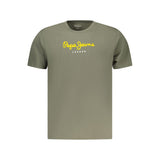 Pepe Jeans Verde T-Shirt en Coton pour Hommes