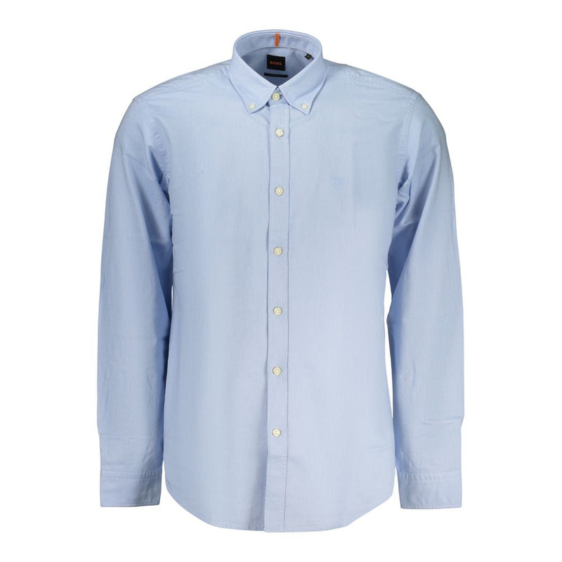 Hugo Boss Azzurro Katoenen Heren Overhemd