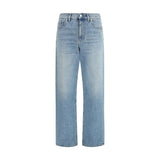 Gucci Blue Cotton Straight-Leg Jeans for Women