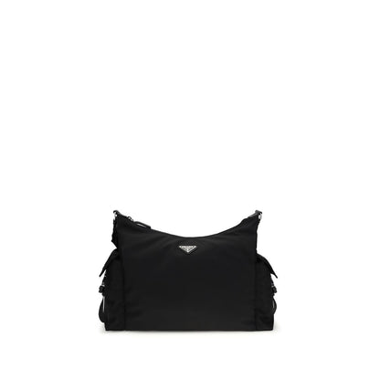 Prada Zwarte Schoudertas van Gerecycled Polyamide