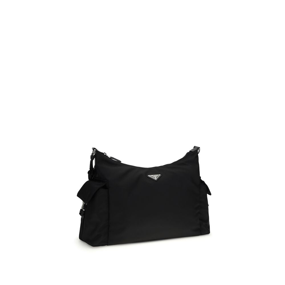 Sac bandoulière Prada noir en polyamide recyclé
