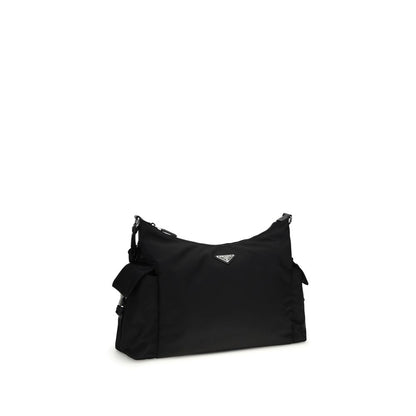 Prada Zwarte Schoudertas van Gerecycled Polyamide