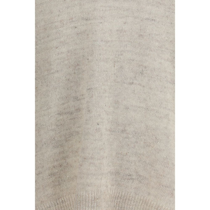 Our Legacy Rue V-Neck Beige Linen Sweatshirt for Men