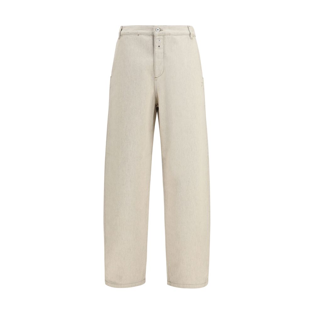 Jacquemus Pantalon décontracté en coton beige