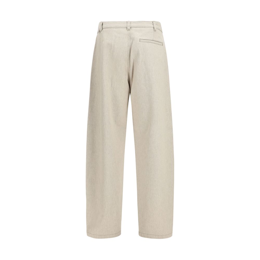 Jacquemus Pantalon décontracté en coton beige