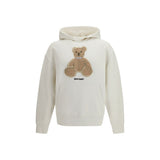 Palm Angels Beige Cotton Bear Hoodie for Men