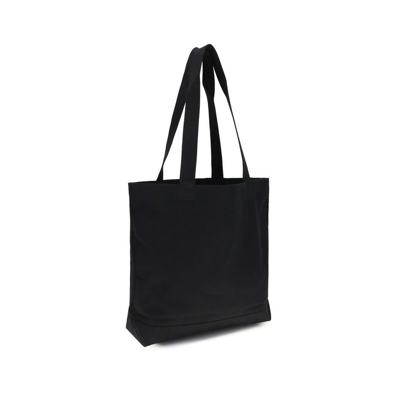 Maison Kitsuné Black Cotton Shoulder Bag - Fox Tote