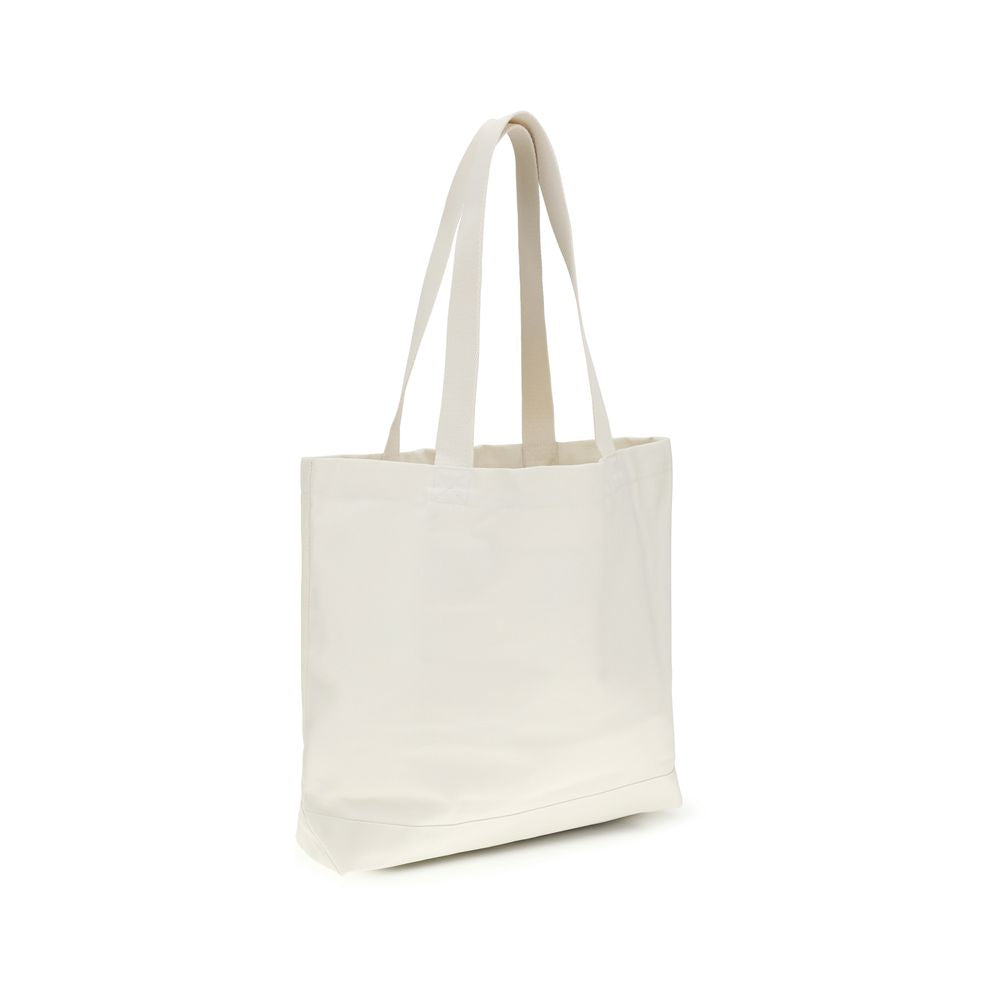 Maison Kitsuné Dreaming Fox Beige Cotton Tote Bag