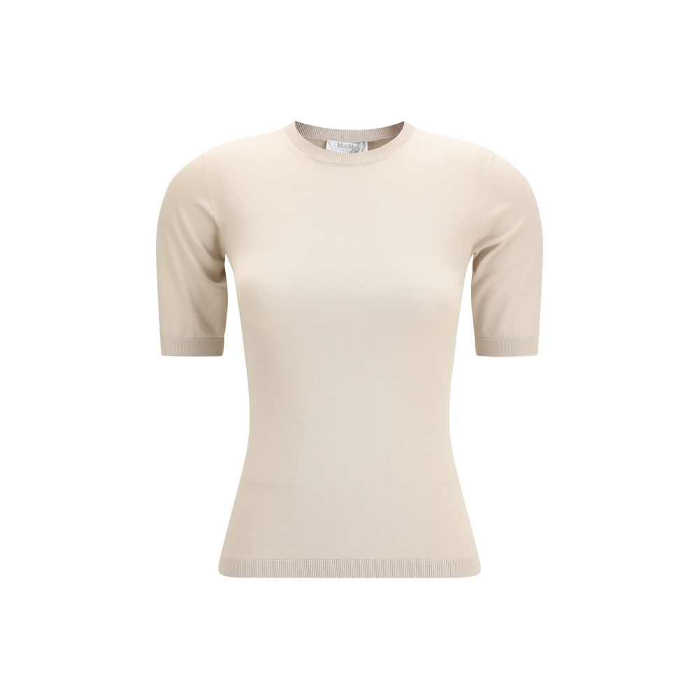 Max Mara Ottano Beige Viscose T-Shirt for Women