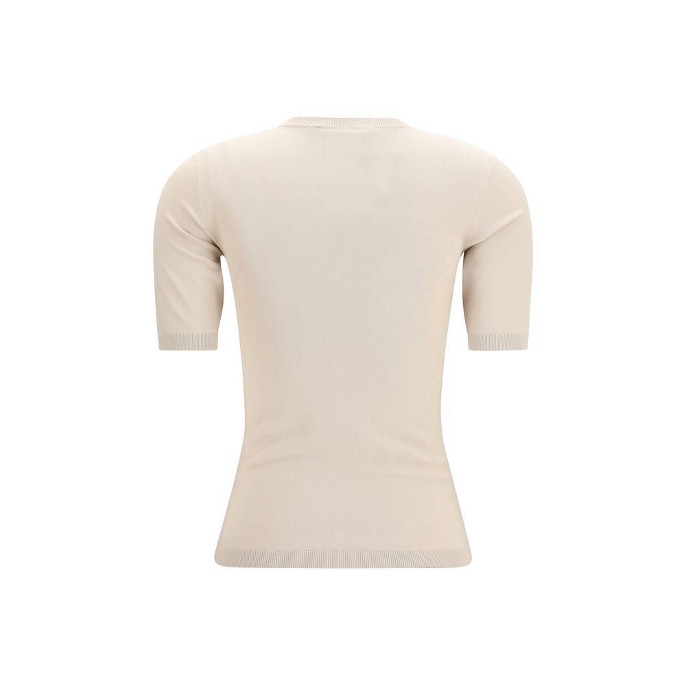 Max Mara Ottano Beige Viscose T-Shirt for Women